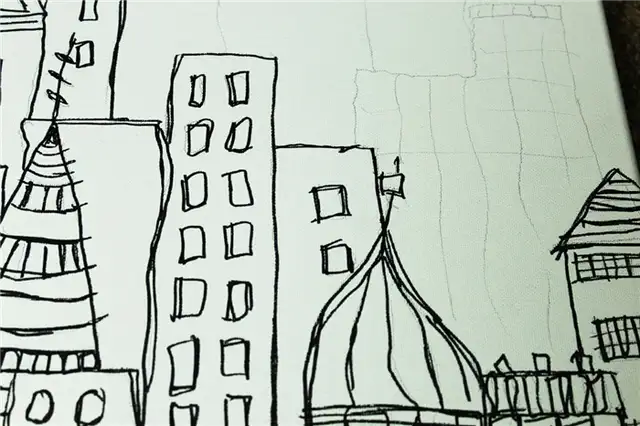 DIY (своими руками) Sharpie Cityscape Artful