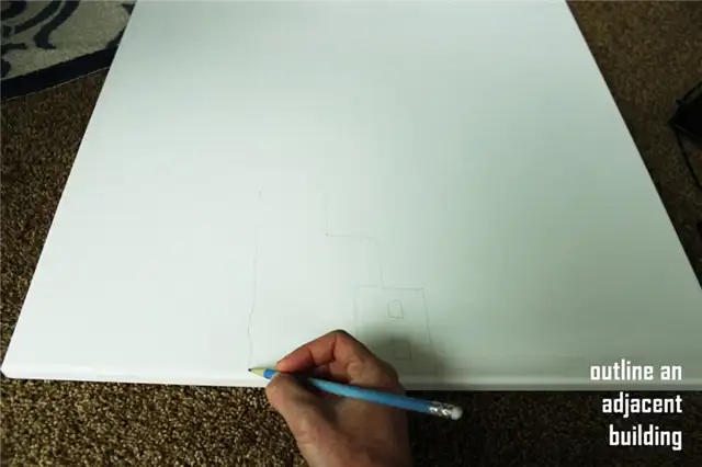 DIY (своими руками) Sharpie Cityscape Art - набросайте контур соседнего здания