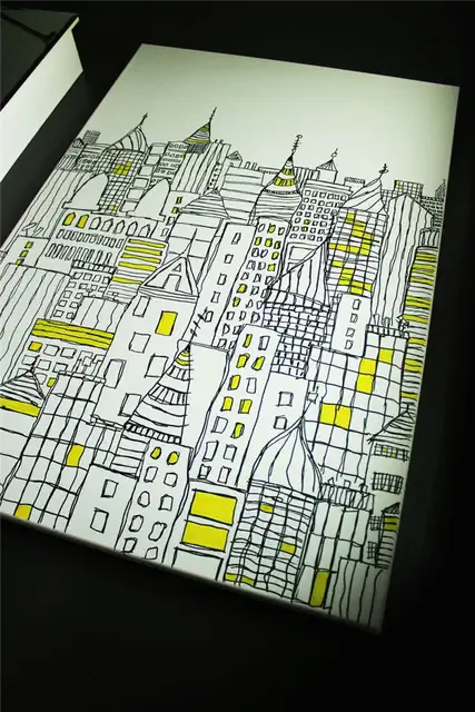 DIY (своими руками) Sharpie Cityscape Art Project