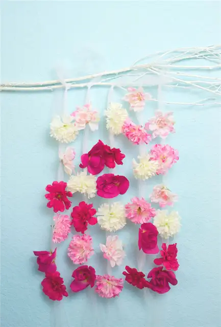 Цветочный настенный DIY (своими руками) декор для вечеринки