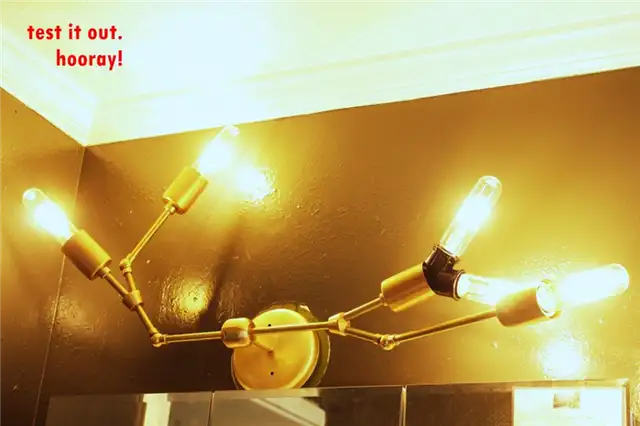 DIY (своими руками) Латунь ветви свет - переверните электрический выключатель обратно