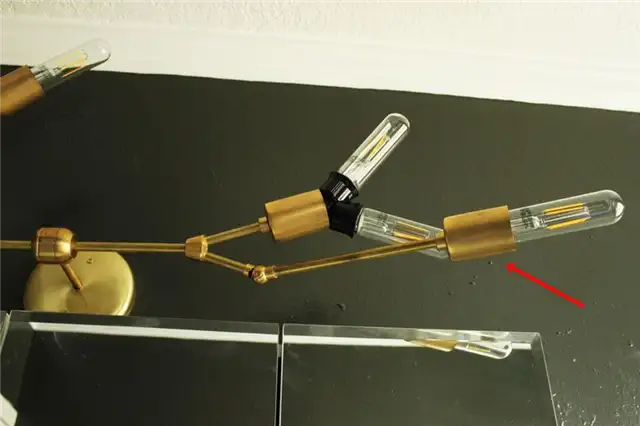 DIY (своими руками) Brass Branch Light-зеркало является дверь шкафа