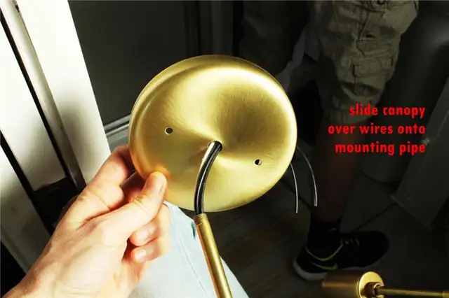 DIY (своими руками) Brass Branch Light - надвиньте латунный козырек на провода