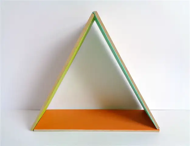 Pop of Color Triangle Shadow Box - склейте все детали