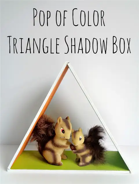 Pop of Color Triangle Shadow Box