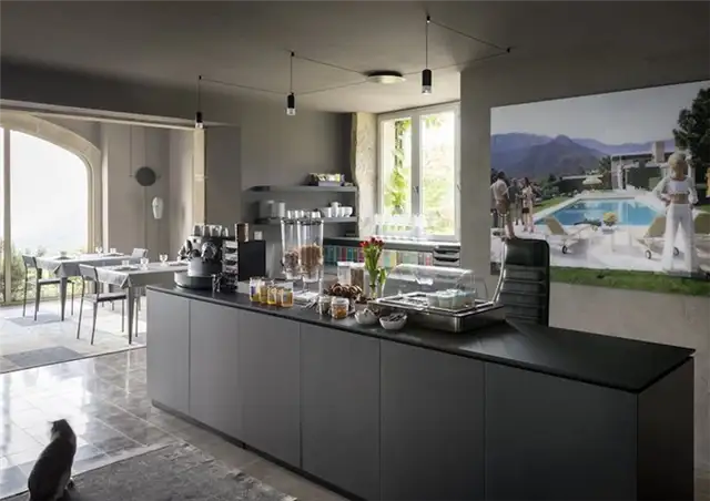 Отель Mas de l'Adret b&b оформлен в простой цветовой палитре