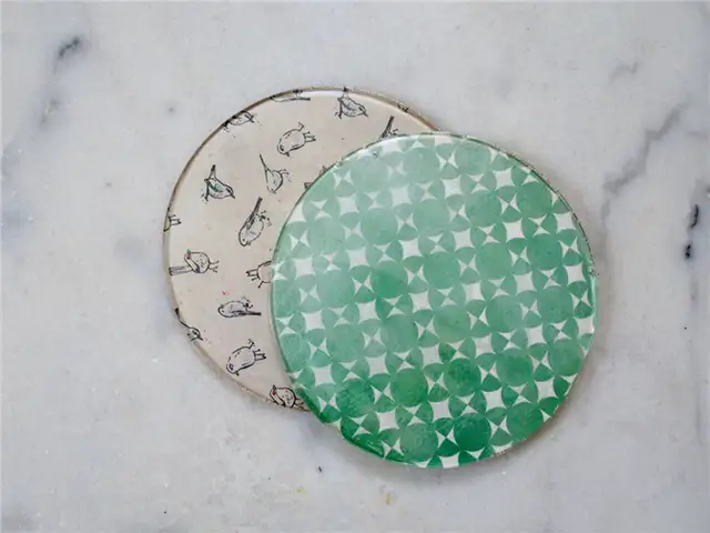 Круглый Простой DIY (своими руками) узорчатые подставки с использованием смолы