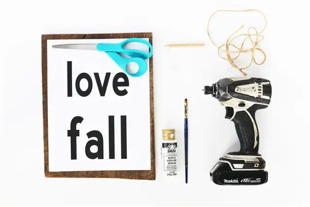 Rustic Sign to Welcome Fall - материалы