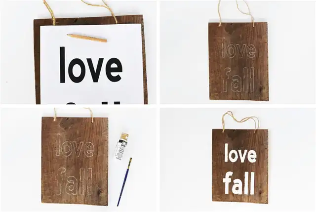 Rustic Sign to Welcome Fall - ste p-hang