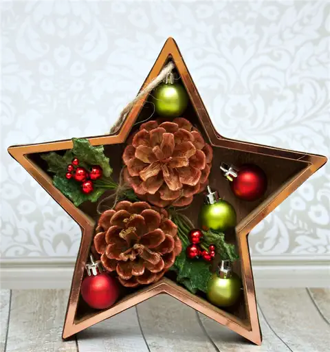 Shadowbox Christmas Ornament Tutorial DIY (своими руками)