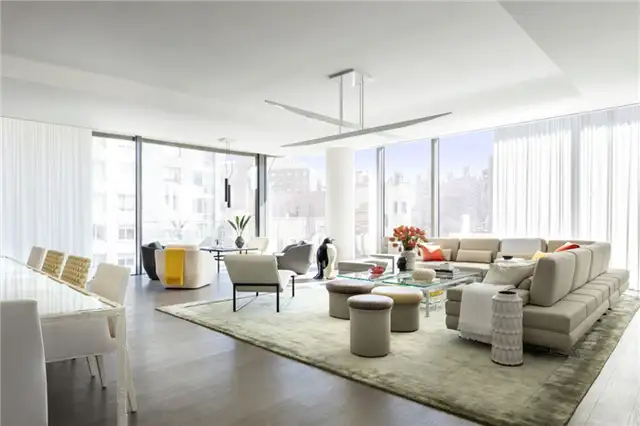 520 West 28th Zaha Hadid Architects Открытое пространство гостиной