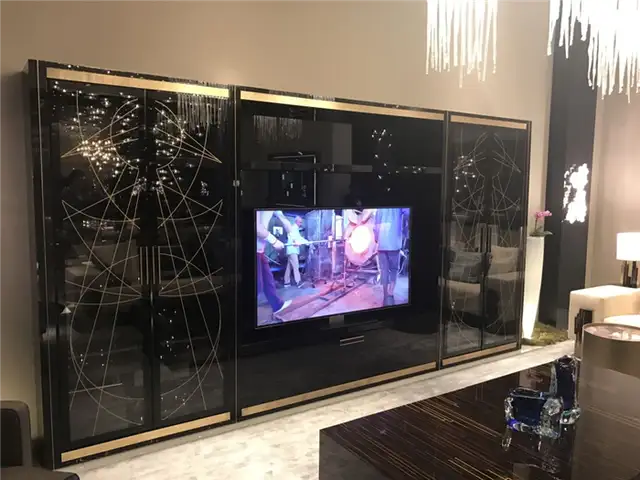 Стенка для гостиной со встроенным телевизором