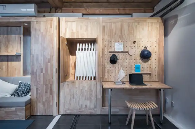 Хранение стульев Маленький дом будущего Baitasi, спроектированный dot Architects
