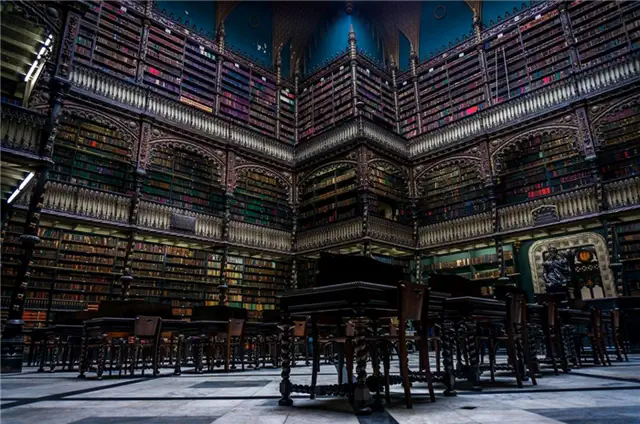Дизайн библиотеки Biblioteca Real Gabinete Portugues De Leitura