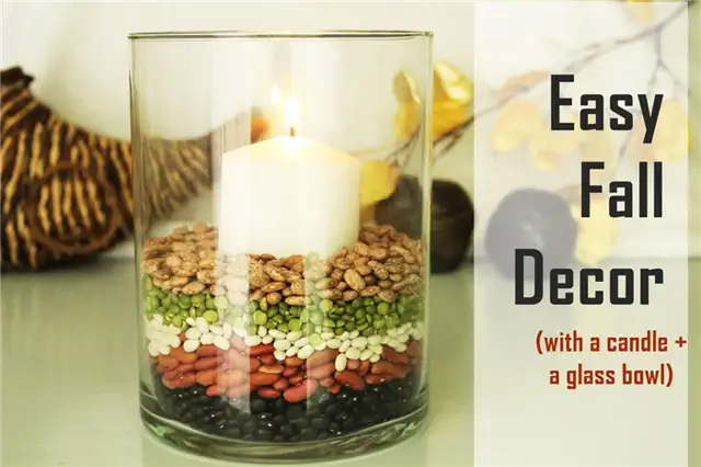 Одна свеча + стеклянная чаша