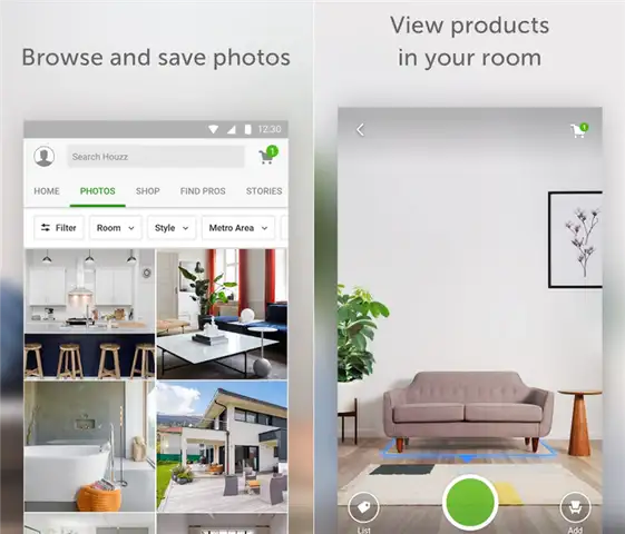 Мобильное приложение Houzz