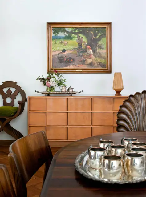 Мебель в стиле mid-century с подносами
