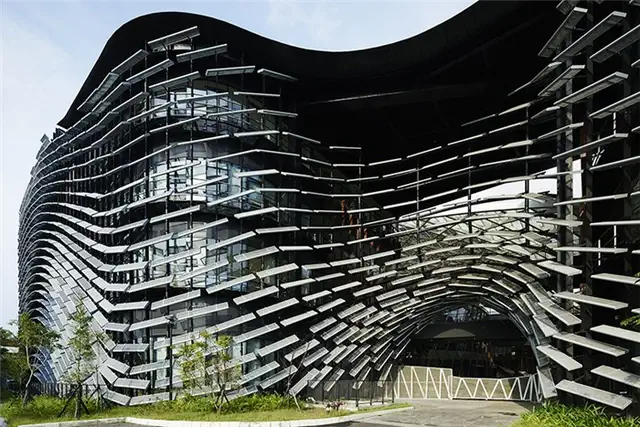 Noiz architects индустриальный институт угол фасада