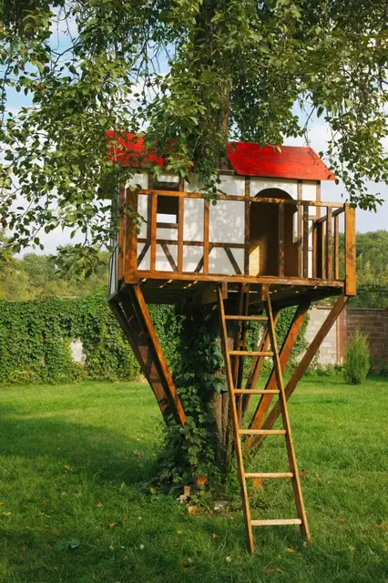 Treehouse-Plans-and-Designs-On-Backyard
