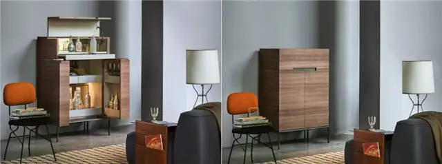 Барный шкаф из орехового дерева от Lema
