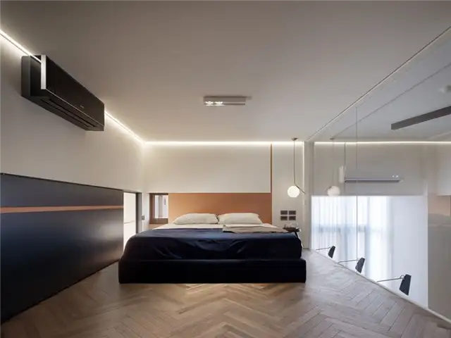 Современный дизайн интерьера от PENY HSIEH INTERIORS - спальня в лофте