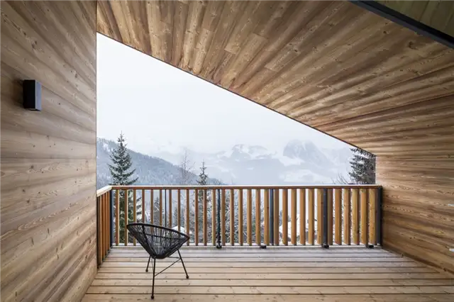 Вид на горы из горного домика от Studio Razavi architecture