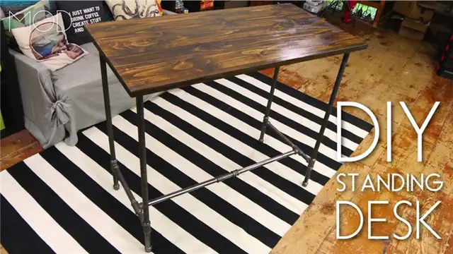 DIY (своими руками) стоячий стол из труб
