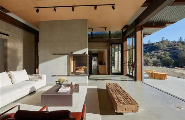 Красивая гостиная для семейного отдыха от Olson Kundig