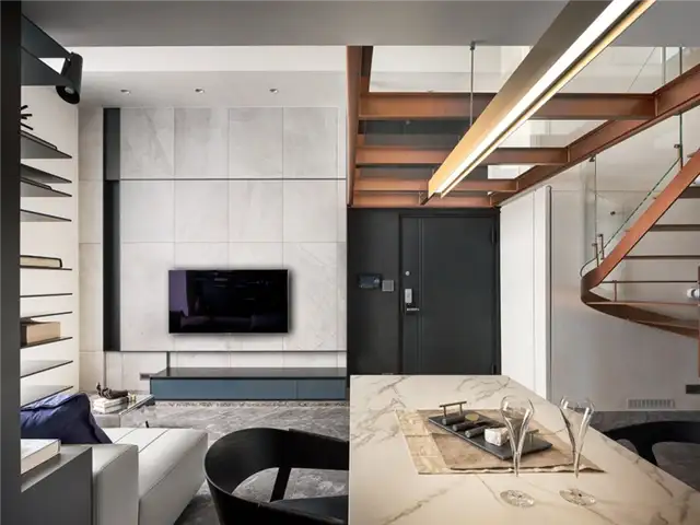 Современный дизайн интерьера от PENY HSIEH INTERIORS - гостиная с открытым пространством
