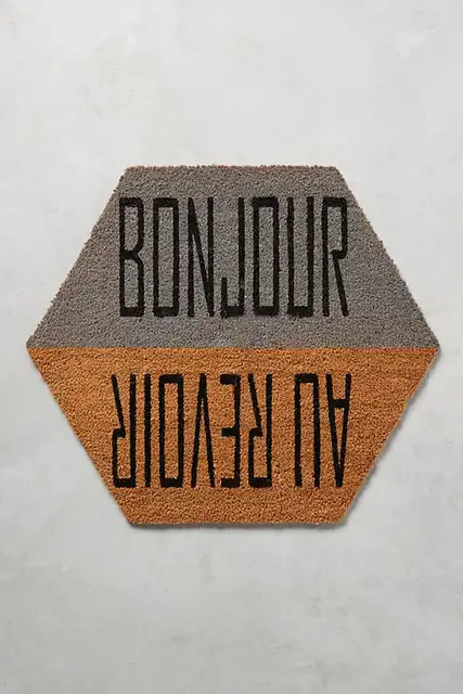 Bonjour & Au Revoir Doormat