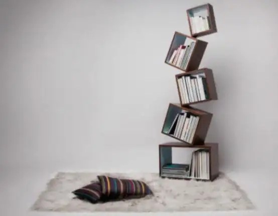 Modern-bookcase-that-is-falling-down