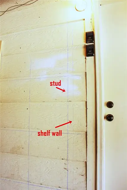 DIY (своими руками) Easy Built in Shelves - Определите, где вы хотите расположить боковые полки