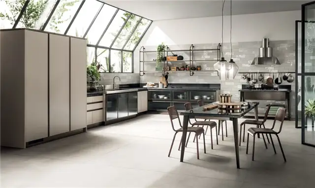 Scavolini встроенная кухня дизель открытая мастерская - большой дизайн