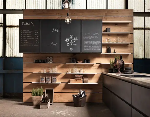 Кухня в стиле фабрики Aster cucine - открытые полки