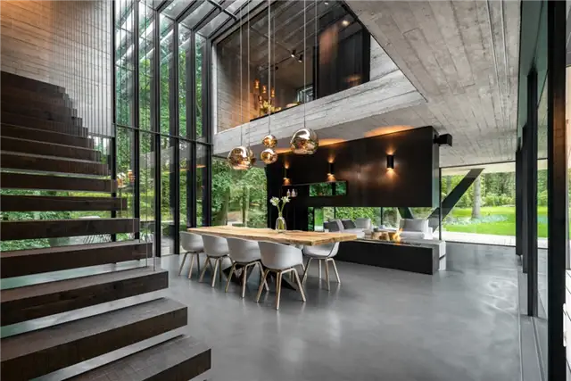 Вилла NEO House в Германии Querkopf Architekten - необработанные бетонные стены