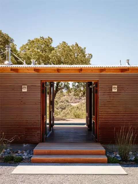 Camp Baird - Corten Steel - Malcolm Davis Architecture - входная группа