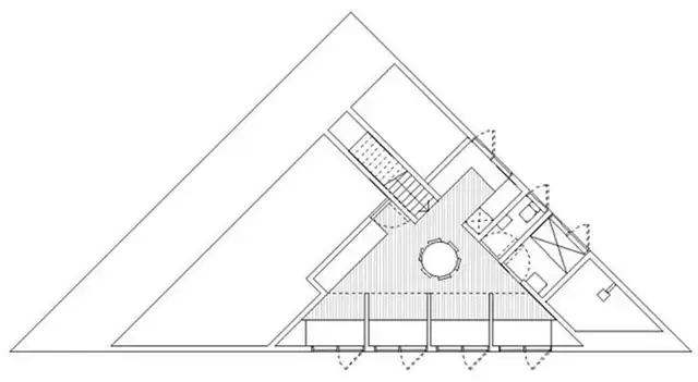 Треугольник из сборных конструкций в Австралии - Andrew Burns Architect - план