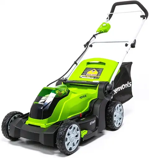 Greenworks 17-дюймовая 40-вольтовая аккумуляторная газонокосилка
