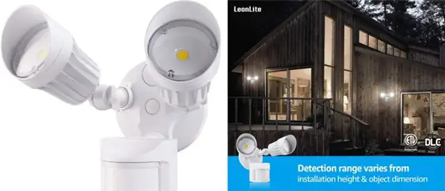 LEONLITE 2 головы светодиодный прожектор безопасности на открытом воздухе датчик движения