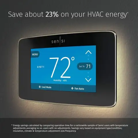 Emerson Sensi Touch Wi-Fi Smart термостат с сенсорным экраном цветной