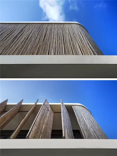Дом с бамбуковой вуалью в Сингапуре от Wallflower Architecture + Design - жалюзи из бамбука