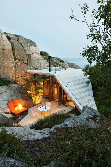 Бетонная яма для костра Lung Hagem Arkitekter