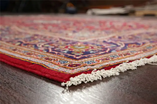 Традиционный цветочный красный персидский ковер Kashan