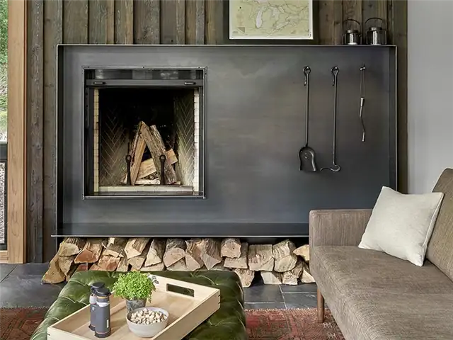 Searl Lamaster Howe Architects Стальное обрамление камина