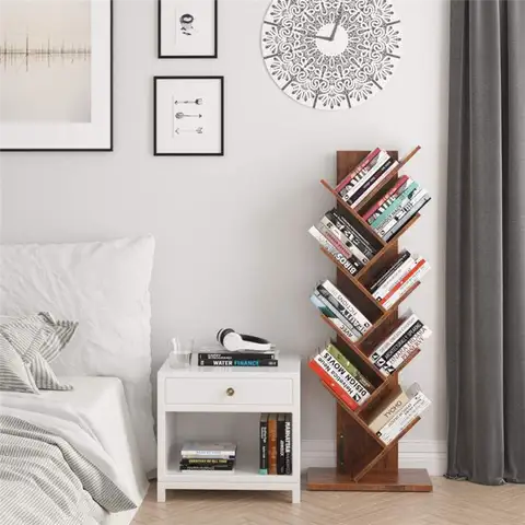 Книжный стеллаж Homfa Tree Bookshelf, 9-полковый книжный стеллаж