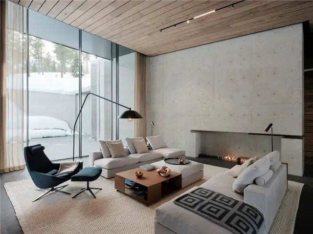 Lookout House - Faulkner Architects - каминная гостиная