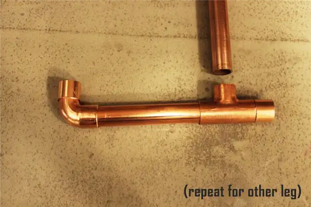 DIY (своими руками) Copper iPad Stand - соберите детали для одной ножки