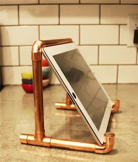 Сделай сам медную подставку для iPad для столешницы