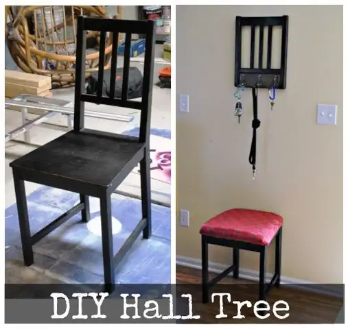diy стул зал дерево