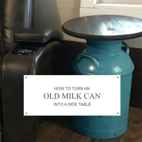 Бирюзовый молочный бидон diy
